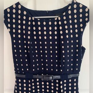 Navy Blue Polka Dot Dress